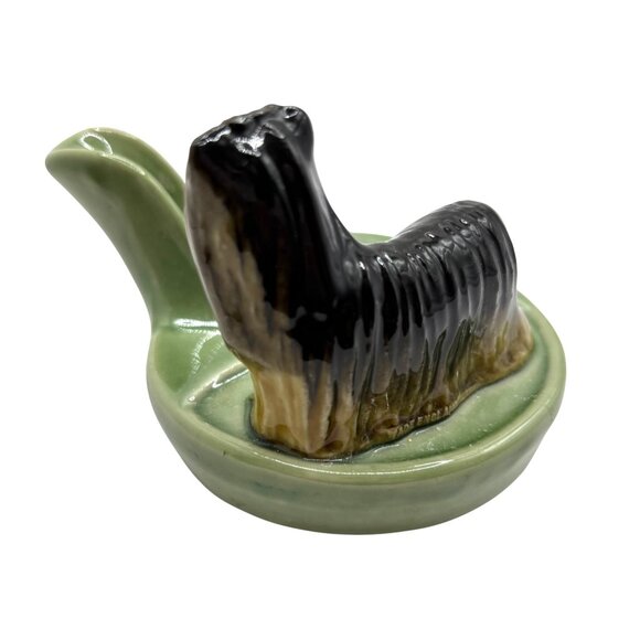 Vintage WADE England Yorkshire Terrier Yorkie Porcelain Ornamental Pipe Rest - Picture 3 of 9